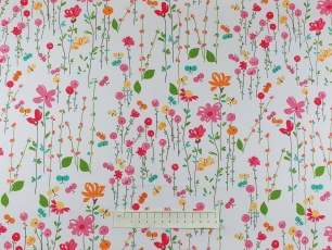 Fabric by the Metre - 921 Flowers - Pink